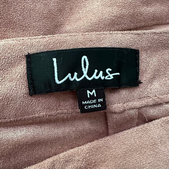Lulus Shenandoah mauve pink suede mini skirt size M - Picture 4 of 8